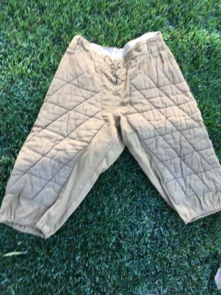 Antique Old Rare Quilted 1920’s Football Pants Vintage Thomas E.  Wilson Circa