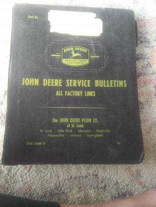 Vintage John Deere Service Bulletin For Dealers B Tractor