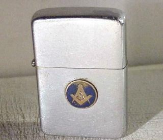 Vtg 1950s Zippo Masons/masonic Lighter,  Pat.  2517191 Pending