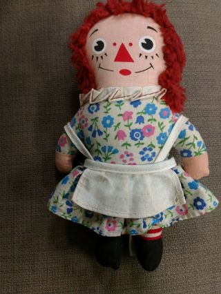 Vintage 1970s Knickerbocker Toy Co. ,  The Raggedy Ann 7 " Doll