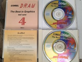 Corel Draw 4 (1993) Pc Cd - Rom Vintage Photo Editing Software W Key
