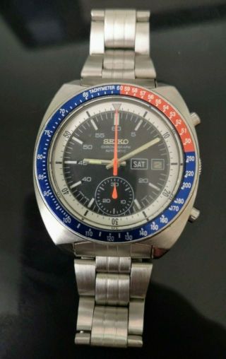 Seiko 6139 Automatic Chronograph Watch Vintage - Pepsi Bezel