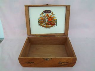 Troya Cigar Wood Box (empty) Dominican Republic Imported Casa Real Wooden Box 3