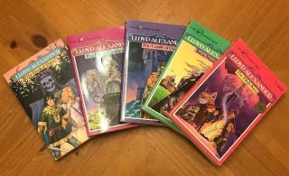 The Chronicles Of Prydain Lloyd Alexander 5 Book Set Dell - Yearling 1990 Vintage