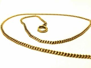 Antique 10k Y Gold 12.  5 " Cable Chain 4.  55 Grams Not Scrap,  Stamped 10k On Clasps