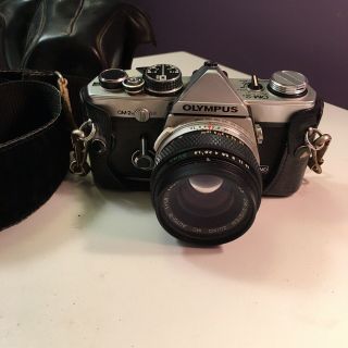 Vintage Olympus Om - 2n Camera With Strap And Case