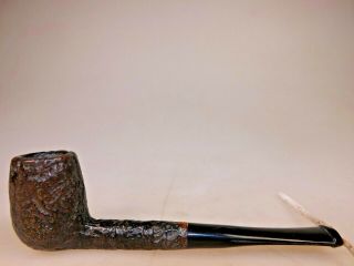 Imported Briar Craggy Blasted Billiard Pipe 70s Usa Vulcanite Stem Fit By Me