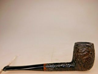 Imported Briar Craggy Blasted Billiard Pipe 70s USA Vulcanite Stem fit by me 2