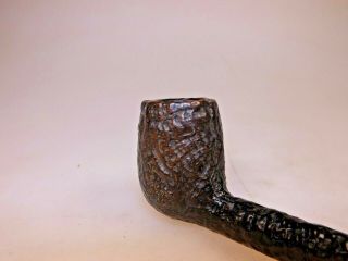 Imported Briar Craggy Blasted Billiard Pipe 70s USA Vulcanite Stem fit by me 3