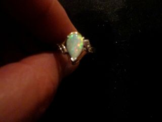 Vintage Sterling Silver 925 Opal Ring Size 7