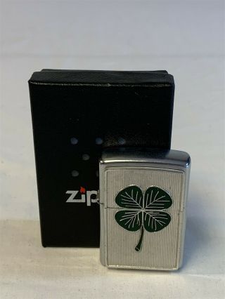 Zippo Four Leaf Clover Emblem Windproof Lighter