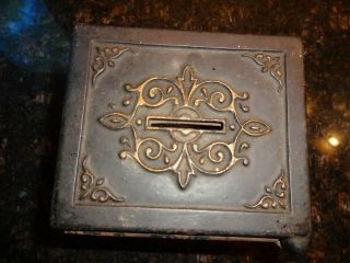 Vintage Royal Safe Deposit Cast Iron Floor Safe Coin Bank 6 