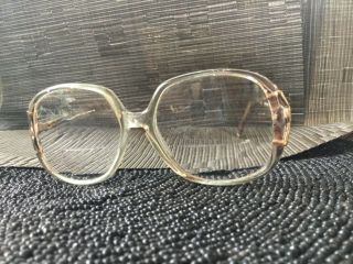 Womens Vintage 70s Eyeglasses Frames Made In Italy Luxottica Oversized