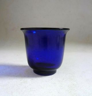 Antique Chinese Cobalt Blue Peking Glass Wine Cup.  Qing