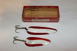 2 Vtg Eppinger Spoon Fishing Lures (1) Dardevle W/ Box & (1) Dardevlet Vg,