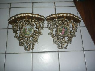 Vintage Cameo Creations Victorian - Style Wall Brackets/shelves - Rococo