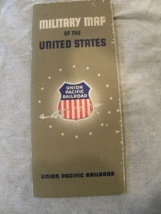 1950 Union Pacific Railroad Military Map Of U.  S.  A.