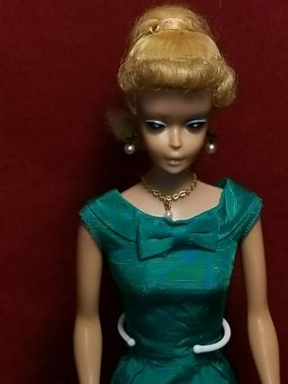 Vintage Blonde 7 Ponytail Barbie Doll With Outfits