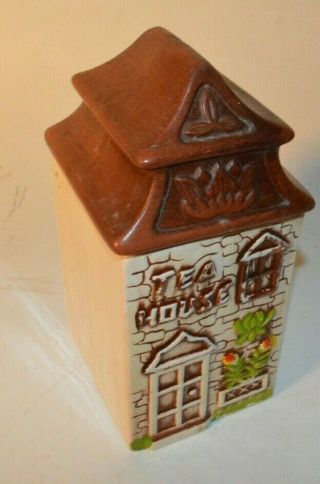 Vintage Judy Of Calif California Ceramic Pottery Kitchen Canister Tea House