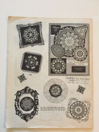 Vintage Elizabeth Hiddleson Crochet Pattern Book Volume 10 Doilies Designs Doily 2