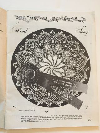 Vintage Elizabeth Hiddleson Crochet Pattern Book Volume 10 Doilies Designs Doily 3