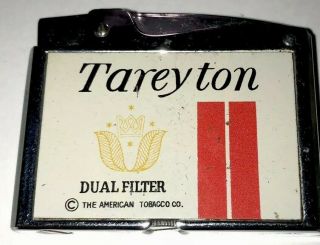 Vintage Continental Cigarette Lighter Advertising Tareyton Dual Filter Slim