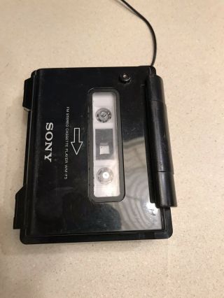 Sony Wm - F5 Walkman Radio Cassette Player Sports Waterproof Black Tape Vintage