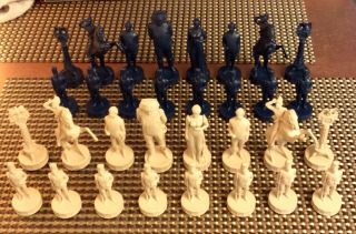 Vintage 1966 Classic Game Napoleon Bonaparte Chess Set Complete 32 Plastic Piece