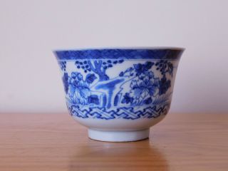 C.  19th - Antique Chinese Kangxi Blue And White Porcelain Poem Bowl