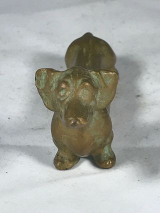 Vintage Mcclelland Barclay Figure Solid Bronze Signed Dachshund Dog