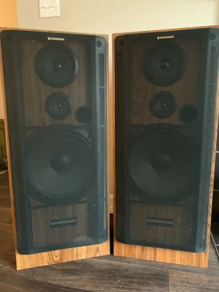 Pioneer Cs - M551 Vintage 3 Way Floor Standing Speakers 150w (made In Usa)