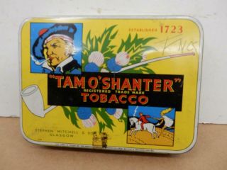 Old Tin Box Tam O Shanter Glasgow Tobacco Tin
