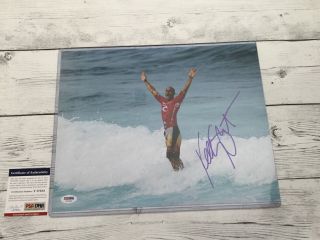 Kelly Slater Signed 11x14 Photo Psa/dna Autographed Surfing Surfs Up A