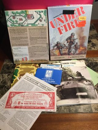 Vintage Commodore 64/128 Microcomputer Games Under Fire Avalon Hill Video Game