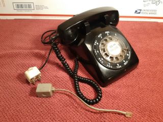 Vintage Western Electric Black Rotary Phone 1970 With Cord