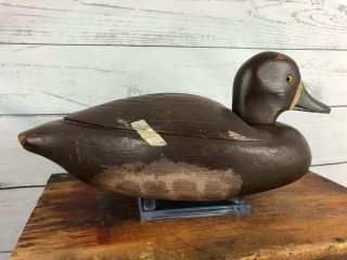 Eastern Ontario Smith Falls Region Hen Bluebill Duck Decoy Well - Carved