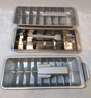 Vintage Ice Trays General Electric Redi - Cube Quickube Endurance Set Of 3
