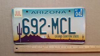 License Plate,  Arizona,  Sunset,  Saguaro Cacti,  Passenger,  692 - Mcl