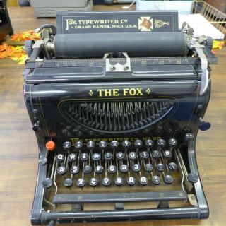 Beautifully Decorated Rare Antique Fox 23 Typewriter Ser 30436 Made In 1908