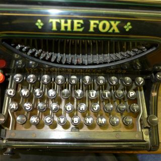 BEAUTIFULLY DECORATED RARE ANTIQUE FOX 23 TYPEWRITER SER 30436 MADE IN 1908 2