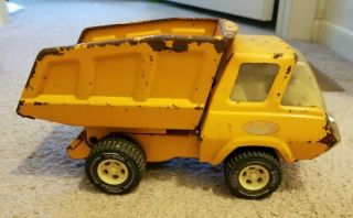 Vintage Tonka Orange Dump Truck Pressed Steel All Parts 8 3/4 "