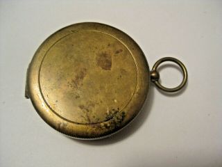 VINTAGE GERMAN BRASS COMPASS WITH COVER HUNTING FISHING HIKING CAMPING 2