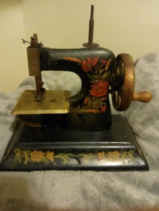 Antique Vintage Child’s Toy Sewing Machine - Germany Casige Hand Crank