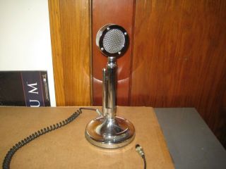 Vintage Astatic Silver Eagle Microphone W/ Stand - 4 Pin / Pre - Owned