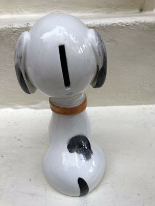 Vintage Snoopy Figural Ceramic Bank by Quadrifoglio Made in Italy 1969 3