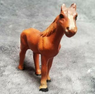 Vintage Cast Iron Horse Toy / Farm Figure Horsestan Sable 3 " X 4 " Collectible