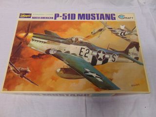 Vintage Hasegawa P - 510 Mustang Fighter Aircraft Plane 1/32 Scale Js - 086:500 Japa