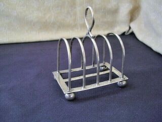 Quality Antique Solid Sterling Silver Toast Rack 1917 Chester Maker 