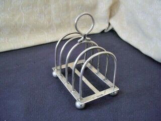 Quality Antique Solid Sterling Silver Toast Rack 1917 Chester Maker ' s mark HEB 2