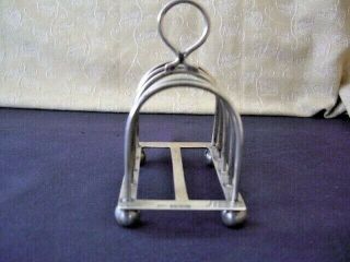 Quality Antique Solid Sterling Silver Toast Rack 1917 Chester Maker ' s mark HEB 3